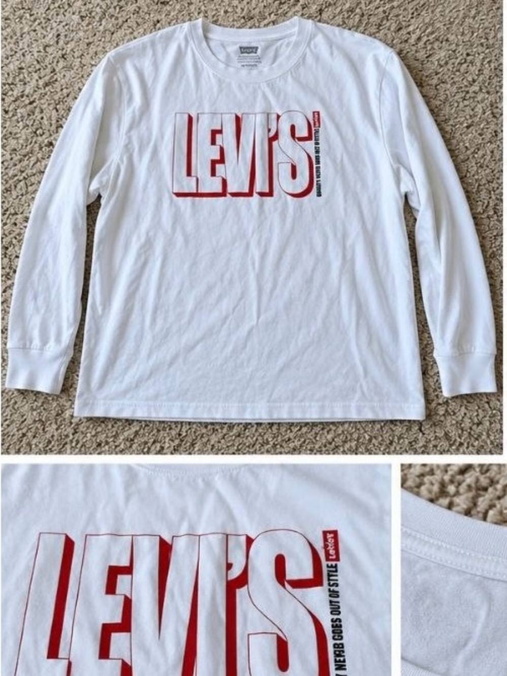 Long-Sleeve White Crewneck Shirt